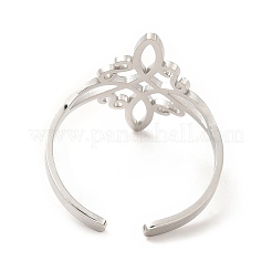 Non-Tarnish 304 Stainless Steel Sailor's Knot Open Cuff Ring&nbsp;RJEW-F128-01P