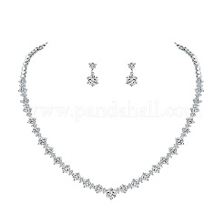 Brass Cubic Zirconia Jewelry Sets&nbsp;FS-WG75FBD-01