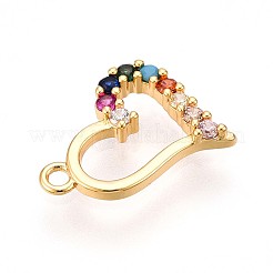 Brass Micro Pave Cubic Zirconia Charms&nbsp;KK-N261-22B-G