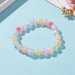 Transparent Acrylic Beads Stretch Bracelets for Kids&nbsp;BJEW-JB05863