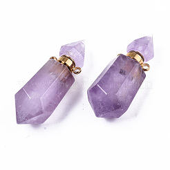 Faceted Natural Amethyst Pendants&nbsp;G-T131-15G