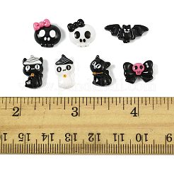 42Pcs 7 Styles Halloween Opaque Resin Cabochons&nbsp;CRES-FS0001-31