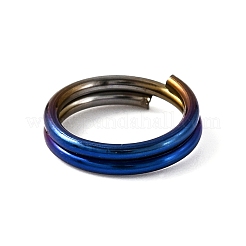 Rainbow Color Titanium Alloy Split Rings&nbsp;FIND-WH0014-22A