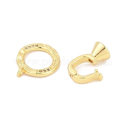 Brass Fold Over Clasps&nbsp;KK-M311-04G