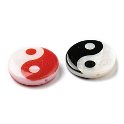 Printed Natural Freshwater Shell Beads&nbsp;SHEL-R129-07C