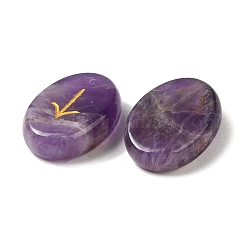 13Pcs Natural Amethyst Rune Stone&nbsp;G-C095-02F