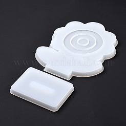 DIY Flower Shape Desk Mirror Frame Silicone Molds&nbsp;DIY-E043-01