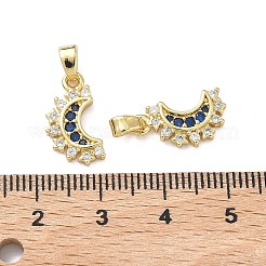Brass Micro Pave Cubic Zirconia Pendants&nbsp;KK-F930-07G