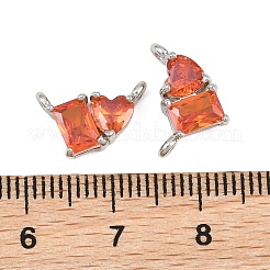 Brass Pave Cubic Zirconia Charms&nbsp;CU-CBA6A75-04P-03