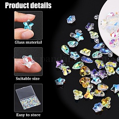 100Pcs 10 Styles Glass Pendants&nbsp;GLAA-YW0004-18