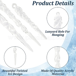 50Pcs Acrylic Artificial Ice Bar Pendant Decorations&nbsp;HJEW-YW0001-06A