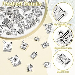 50Pcs 5 Styles Tibetan Style Alloy Pendants&nbsp;FIND-YW0011-41