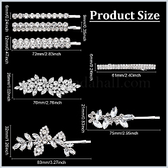2 Sets 2 Styles Iron Crystal Rhinestone Hair Bobby Pins&nbsp;OHAR-ME0001-05