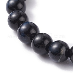 Natural Amethyst & Tiger Eye Round Beads Stretch Bracelet for Women Girl&nbsp;BJEW-JB07261-04
