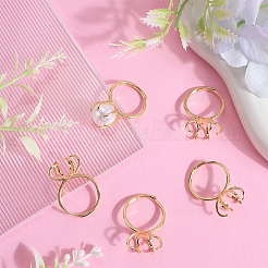 Brass Adjustable Ring Findings&nbsp;KK-BBC0023-69B