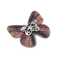 Butterfly Alloy Polyester Brooches for Backpack Clothes&nbsp;JEWB-M070-04PG-03
