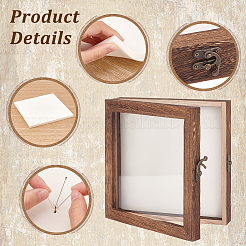 Wood Jewelry Presentation Boxes with White EVA Foam Mat Inside&nbsp;ODIS-WH0061-06C