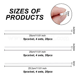 60Pcs 3 Style ABS Plastic Square & Round Tubes&nbsp;DIY-OC0011-73