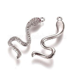 Brass Micro Pave Cubic Zirconia Pendants&nbsp;ZIRC-L075-78A
