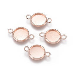 201 Stainless Steel Cabochon Connector Settings&nbsp;X-STAS-F191-15RG-C