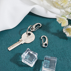 304 Stainless Steel Key Ring Connection Clasps Belt Clip for Keys&nbsp;STAS-PH0002-24P