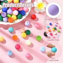 Rubberized Style Opaque Acrylic Beads&nbsp;MACR-CJC0009-02A