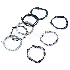 32Pcs 8 Styles Polyester & Spandex Cord Braided Bead Bracelets&nbsp;BJEW-TAC0064