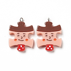 Opaque Resin Pendants&nbsp;LS-RESI-E024-04P-04