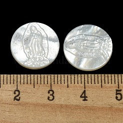 Carved Natural White Shell Cabochons&nbsp;SSHEL-N038-06B-04