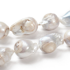 Natural Baroque Pearl Keshi Pearl Beads Strands&nbsp;PEAR-K004-20