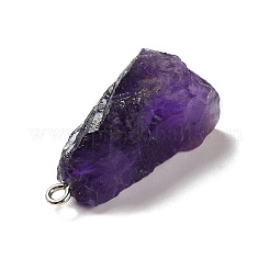 Raw Rough Natural Amethyst Pendants&nbsp;G-A028-01E