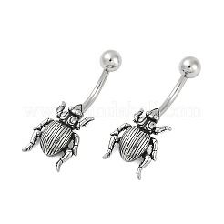 Insect 316 Surgical Stainless Steel Belly Button Rings&nbsp;EJEW-G416-03AS