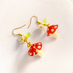 Acrylic Mushroom Dangle Earrings&nbsp;FS-WGCEC1E-01