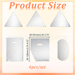 6Pcs Cake Cream 430 Stainless Steel Scraper&nbsp;AJEW-WH0410-142