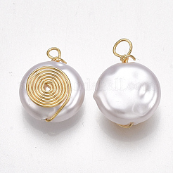 ABS Plastic Imitation Pearl Pendants&nbsp;X-KK-T038-447G
