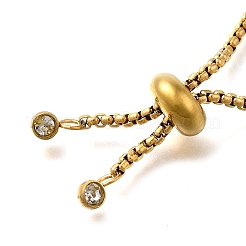 Adjustable Real 18K Gold Plated 304 Stainless Steel Slider Bracelet/Bolo Bracelets Making&nbsp;STAS-I153-03G-01