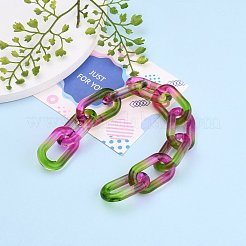 Handmade Two Tone Transparent Acrylic Cable Chains&nbsp;AJEW-JB00840-01