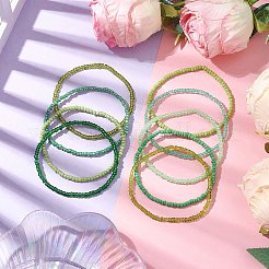9Pcs Rondelle Glass Seed Beaded Stretch Bracelet Sets&nbsp;BJEW-JB10418