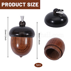 5Pcs Wood Pendants&nbsp;PALLOY-CA00036