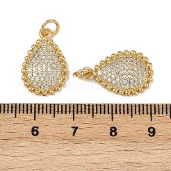 Brass Micro Pave Cubic Zirconia Pendants&nbsp;KK-S526-02G