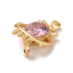 Rack Plating Brass Cubic Zirconia Pendants&nbsp;KK-C037-09G