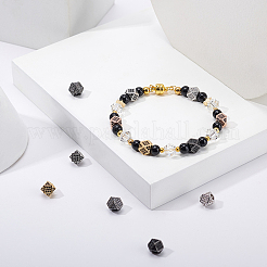 Rack Plating Brass Cubic Zirconia Beads&nbsp;ZIRC-FH0001-01