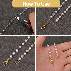Plastic Imitation Pearl Beaded Chain&nbsp;JX303A