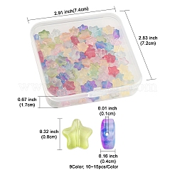 120Pcs 9 Colors Transparent Spray Painted Glass Beads&nbsp;GLAA-FS0002-13