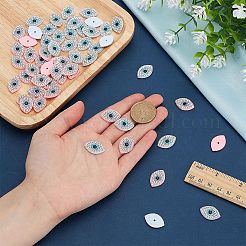 60Pcs 2 Colors Cloth Sew on Patches&nbsp;DIY-FG0006-24