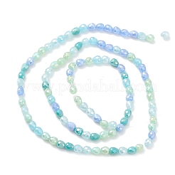 Gradient Color Electroplate Glass Bead Strands&nbsp;GLAA-E042-04C