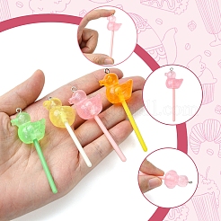 10Pcs Luminous Translucent Resin Big Pendants&nbsp;FIND-FS0002-91B