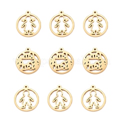 12Pcs 3 Styles Mother's Day Themed 304 Stainless Steel Pendants&nbsp;STAS-LS0001-23G