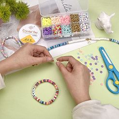 1633Pcs Disc/Flat Round & Flower Polymer Clay Beads&nbsp;CLAY-SZ0001-75