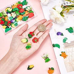 48Pcs 12 Style Opaque Resin Cabochons&nbsp;CRES-AR0001-10
